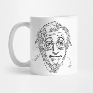 Woody Allen, line art Mug